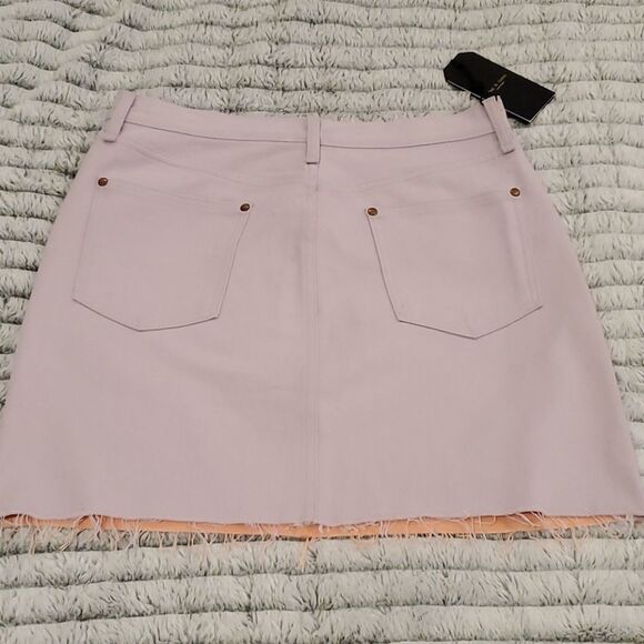 Rag&bone peach and lilac Moss jean skirt sz 31 - Picture 13 of 16